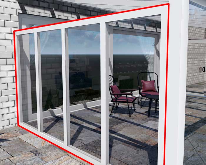 Terrassenüberdachung Seitenelement Terrassenüberdachung Seitenelement mit 8 mm VSG-Glas